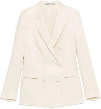 Tagliatore Parigi Blazer - Dames - Blazers - Wit - L - Leer - Jassen