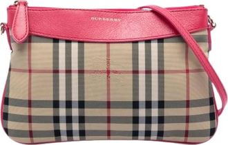 Burberry Pre-owned Nylon Crossbody Bag - Dames - Vintage Schoudertas - Beige - ONE Size - Nylon - Vintage