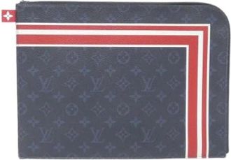 Louis Vuitton Pre-owned Pochette Jour Clutch Bag - Dames - Vintage Clutch - Blauw - ONE Size - Vintage