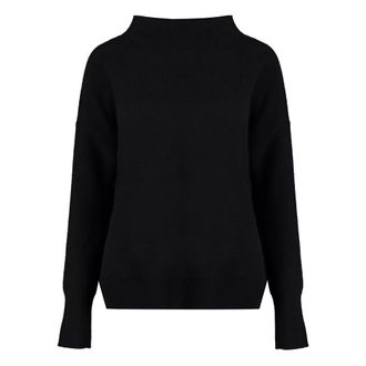 Vince Luxury Cashmere Jumper Ribbed Style - female - Vince - Cashmere Knitwear - Black - L - Knitwear