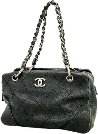 Chanel Pre-owned Shoulder Bags, female, Black, Size: ONE SIZE Pre-owned Vintage Shoulder Bag