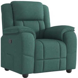 vidaXL Sill&oacute;n Reclinable De Tela Verde Oscuro Vidaxl