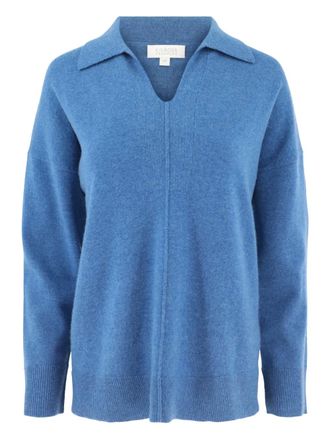 Kinross Cashmere V-neck cashmere sweater - Blue