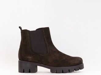 Gabor Womens Leather Boot In Brown Suede
