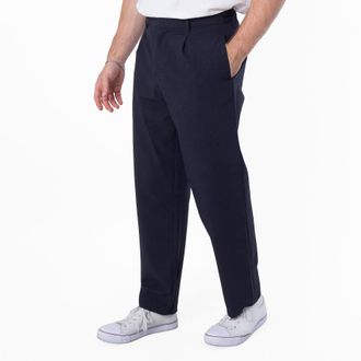 Emporio Armani Seersucker Pleated-Waist Chinos Pants, Brand Size 46 (US Size 36)