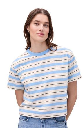 Richer Poorer Inc. The Recycled Stripe Crop Tee in Chambray Stripe at Nordstrom, Size X-Small