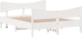 vidaXL Vidaxl - Estructura De Cama Sin Colch&oacute;n Madera Maciza De Pino 160x200 Cm