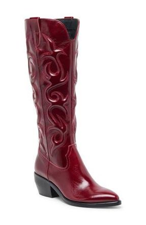 Dolce Vita Mirla Western Boot in Oxblood Leather at Nordstrom Rack, Size 7