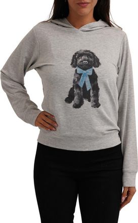 Cyrus Fluffy Dog Graphic Hoodie in Heather Grey at Nordstrom Rack, Size X-Large