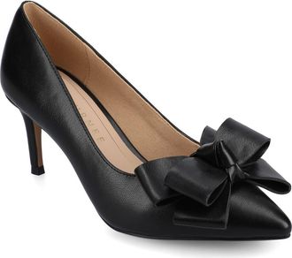 Journee Collection Crystol Pump in Black Pu at Nordstrom Rack, Size 6.5