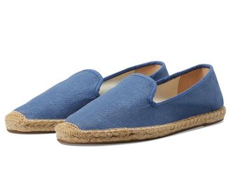 Soludos Smoking Slipper Espadrille Womens Slip on Shoes Tonal Blue : 10 B - Medium, Jute