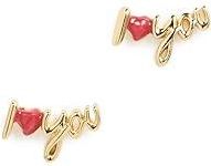 Kate Spade New York I Love You Studs Womens Earring Gold, Brass