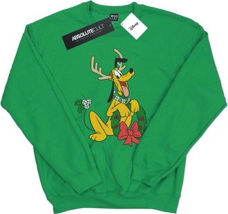 Disney Heren Pluto Kerstmis Rendier Sweatshirt (Iers Groen)