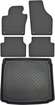 OEM Volkswagen Tiguan I Van De 07.2007 A 04.2016 Set - Alfombrillas De Goma Para Coche + Alfombrilla Para Maletero