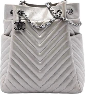 Chanel Bolso Cubo Pre-owned Acolchado - Pre-owned - Mujer - Gris - ONE SIZE