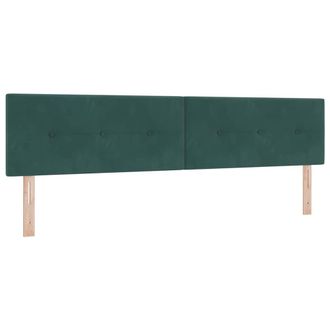 vidaXL Cabecero Montaje En La Pared Verde Oscuro 200 Cm Terciopelo Vidaxl