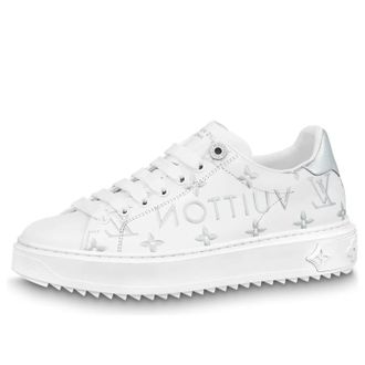 Louis Vuitton (WMNS) LOUIS VUITTON Time Out Sneakers White with Silver Monogram 1AAVV6