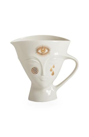Jonathan Adler Gilded Giuliette Pitcher in White /Gold at Nordstrom