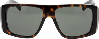 Saint Laurent Rechthoekige Zonnebril - unisex - Zonnebrillen - Bruin - ONE Size - Accessoires