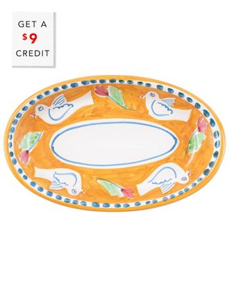 Vietri Vietri Campagna Uccello Small Oval Tray With $12 Credit