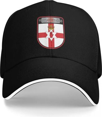 Generic Mens Ladies Fashion Northern Ireland Norn Iron Ulster Flag Shield Hiking Baseball Caps Women Men Unisex Male Beach Dad Hat Snapback Cap Unisex Gift