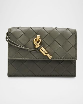 Bottega Veneta Andiamo Intrecciato Leather Zipped Card Case