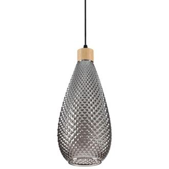 Ideal Lux BERGEN-2 - Lámpara colgante de techo tipo domo para interior 1 gris claro, E27 - Ideal Lux