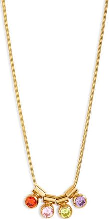 Set & Stones Ellie Multiple Birthstone Pendant Necklace in Gold /4 Charms at Nordstrom