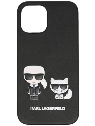 Karl Lagerfeld Karl & Choupette iPhone 12 Pro Max case - unisex - Acrylic/Polyurethane - One Size - Black