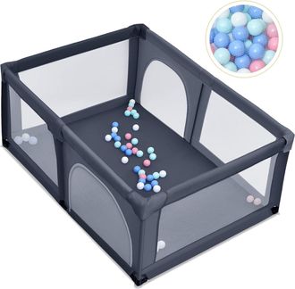 Costway Costway Parque De Juegos Para Ni&ntilde;os, Centro Actividad Port&aacute;til Y Seguro Para Ni&ntilde;os, Parque Coloreado Para Ni&ntilde;os Con Cerca, Valla Extra Para Interior E