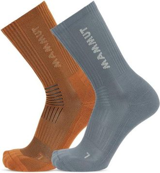 Mammut Multisport Crew 2-Pack Multifunktionssocken - Unisex | grau/braun