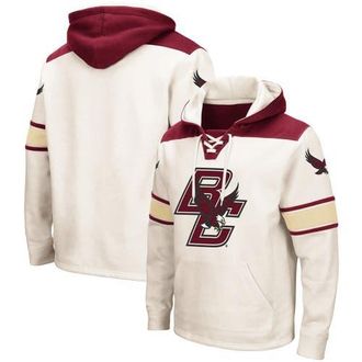 Colosseum Mens Colosseum Cream Boston College Eagles 2.0 Lace-Up Pullover Hoodie at Nordstrom, Size Xx-Large