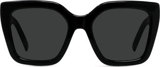 Givenchy Bold 53mm Square Sunglasses in Shiny Black /Smoke at Nordstrom