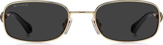 Etro 52mm Rectangular Sunglasses in Rose Gold/grey at Nordstrom