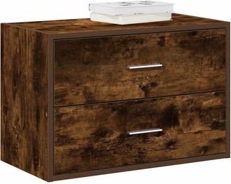 vidaXL vidaXL Armadio con 2 Cassetti in Rovere Fumo 60x31x40 cm in Truciolato