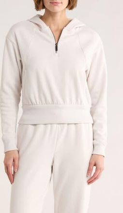 Marika Roxie Crop Quarter Zip Hoodie in Nimbus Cloud at Nordstrom Rack, Size X-Small