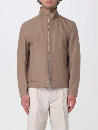 Brunello Cucinelli Cigar Linen Silk Zip Jacket, Brand Size 44 (US Size 34)