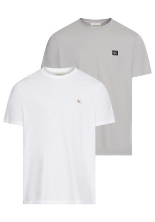Calvin Klein Jeans T-Shirt »SS BADGE TEE 2 PACK« Packung, 2er-Pack, 2 Stk. tlg. Mit Rundhalsausschnitt