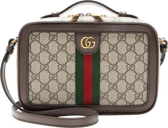 Gucci Gg Supreme Ophidia Zip Around Small Crossbody (Authentic Pre-Loved)