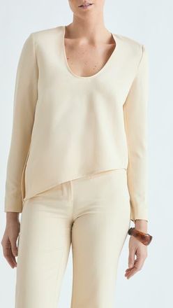 Scalpers Asymmetrical Fluid Top in Lightyellow at Nordstrom, Size X-Small