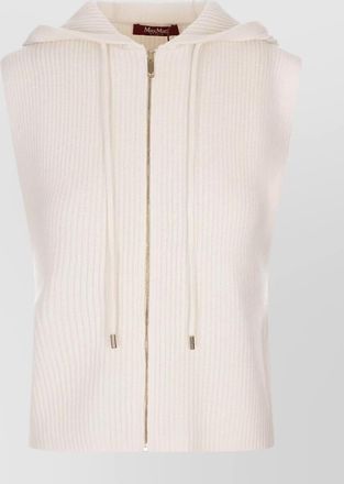 Max Mara cashmere wool hooded knitted vest