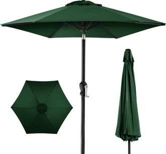 Best Choice Products 7.5ft Heavy-Duty Outdoor Market Patio Umbrella w/ Push Button Tilt, Easy Crank
