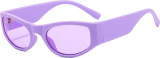 Generic Vacation Mens Outdoor Sunglasses Driving Womens Sports Sun Glasses(Purple)