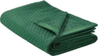Beliani Beliani - Bedspread Bed Throw Decorative Embossed Pattern Polyester 200 x 220 cm Green Nape