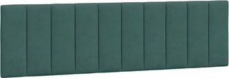 vidaXL Cabecero de cama acolchado terciopelo verde oscuro 180 cm Vidaxl