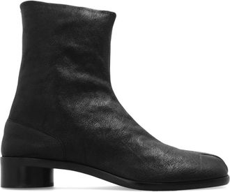 Maison Margiela Tabi Enkellaarsjes - Heren - Enkellaarsjes - Zwart - 41 EU - Leer - Schoenen