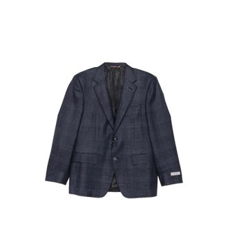 Canali Check-pattern Notched-lapel Blazer