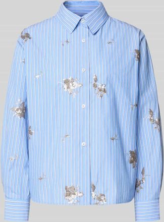 0039 Italy 0039 Italy Hemdbluse mit Knopfleiste Modell ELSA in Hellblau, Größe XXL