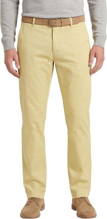 Meyer Rio Pantalon chino geel katoen perfect fit zonder omslag