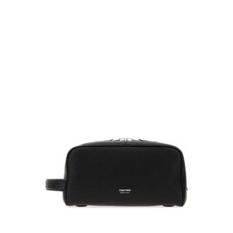 Tom Ford Black Leather Beauty Case Clutch